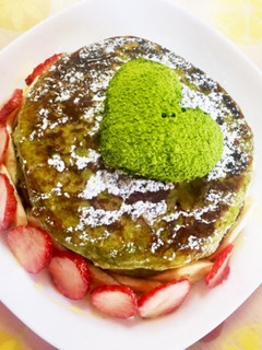 抹茶パンケーキ(お餅入り)-レシピのメイン写真