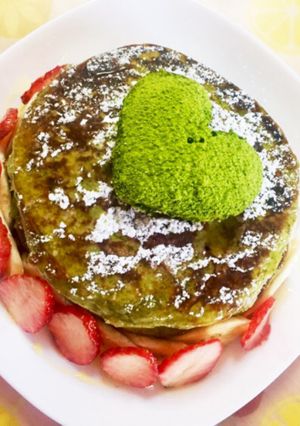 抹茶パンケーキ(お餅入り)-レシピのメイン写真