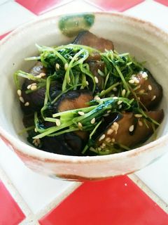 レンジで簡単♪なすと豆苗の甘酢和え-レシピのメイン写真