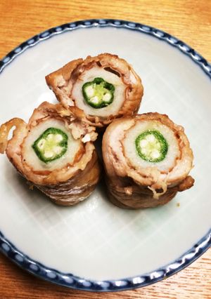 ボリューミィ♪オクラとちくわの豚肉巻き-レシピのメイン写真