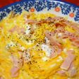 お箸で食べるそうめんカルボナーラ✿