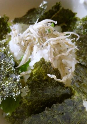 調味料なし☆三つ葉とじゃこの混ぜご飯-レシピのメイン写真