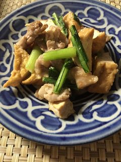 厚揚げと豚肉の醤油炒め-レシピのメイン写真