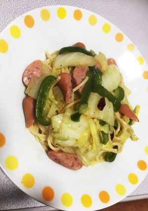 白菜とソーセージのペペロンチーノ-レシピのメイン写真