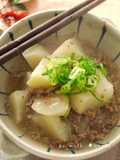 かぶらの挽き肉あんかけ