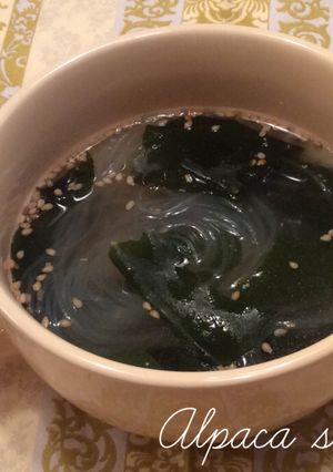 おろし生姜入り＊簡単春雨スープ-レシピのメイン写真