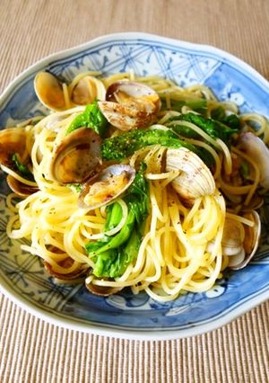 あさりと菜の花のぺペロンチーノ-レシピのメイン写真