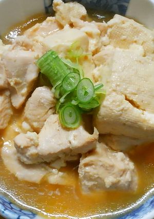 節約！旨い♪鶏むね肉と豆腐のめんつゆ煮！-レシピのメイン写真