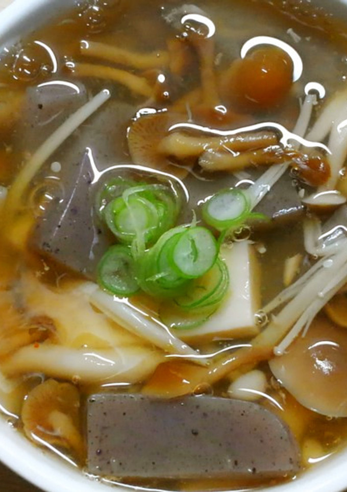なめこと蒟蒻♪たっぷり きのこのお吸い物-レシピのメイン写真