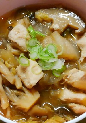 簡単!鶏ささみと白菜の和風煮*ポン酢風味-レシピのメイン写真