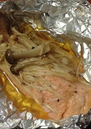 ☆鮭とキノコのホイル焼き バター醤油風味-レシピのメイン写真