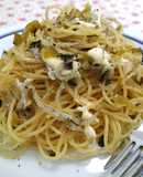 高菜とじゃことクリームチーズのパスタ