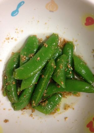 スナップえんどうの簡単ゴマ酢和え-レシピのメイン写真