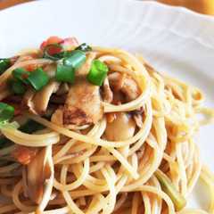 セロリとトマトと舞茸の和風柚子胡椒パスタ-レシピのメイン写真