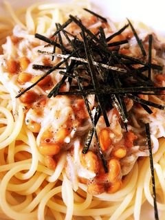 納豆梅しらすのパスタ-レシピのメイン写真