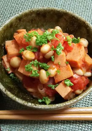 高野豆腐と大豆のトマト煮-レシピのメイン写真