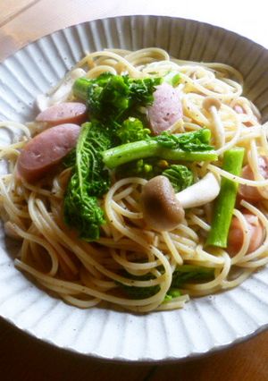 菜の花とウインナーのパスタ♪-レシピのメイン写真