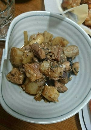 山うど　鯖水煮缶　簡単煮付け〜早春の味〜-レシピのメイン写真