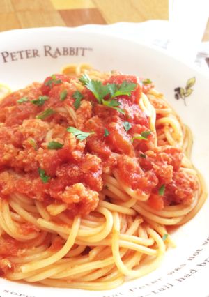 簡単ズワイ蟹のトマトクリームスパゲティ風-レシピのメイン写真
