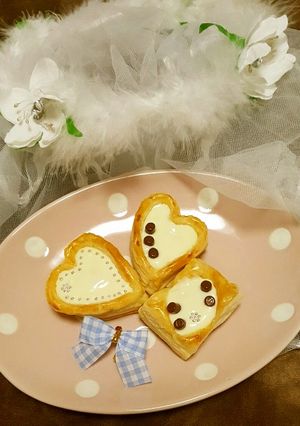 バレンタイン♡ハートホワイトチョコパイ♡-レシピのメイン写真