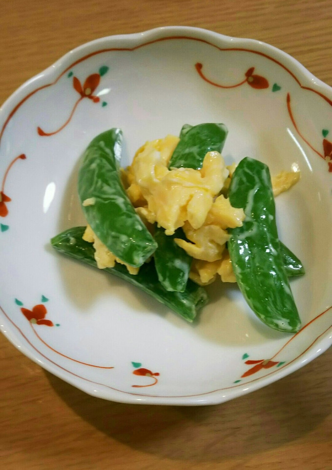 スナップえんどうといり卵のだしマヨ和え-レシピのメイン写真