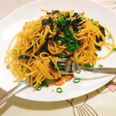 รูปของ 鮭とわかめの和風パスタ