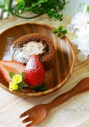 HMで絶品♥極上食感チョコロールケーキ-レシピのメイン写真