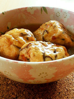 レンジで簡単 ひろうすのあんかけ-レシピのメイン写真