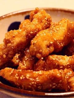 鶏むね肉でやわらか、甘辛タレの唐揚げ♡-レシピのメイン写真
