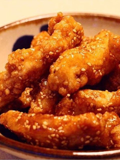 鶏むね肉でやわらか、甘辛タレの唐揚げ♡-レシピのメイン写真