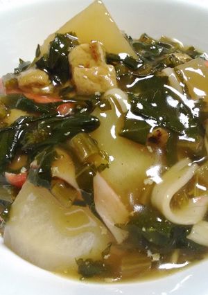 *カブ（大根）の葉あんかけ*-レシピのメイン写真