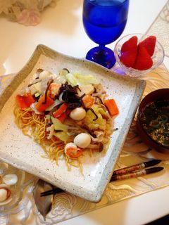 冷蔵庫のお片付けに!五目あんかけ焼きそば-レシピのメイン写真
