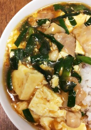 豚バラとニラと豆腐のピリ辛とろみ炒め煮-レシピのメイン写真