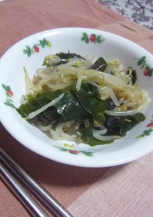 超簡単　もやしとわかめの中華風和え-レシピのメイン写真