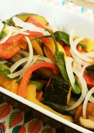 生姜香る♡野菜モリモリ揚げびたし♪-レシピのメイン写真