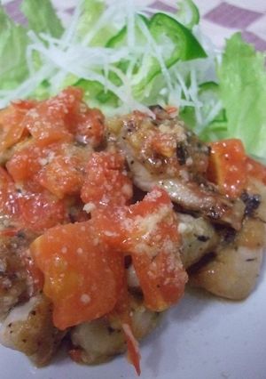 簡単！トマトとバジルのチキンソテー-レシピのメイン写真