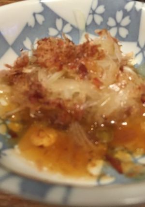 オニオンスライスおかかポン酢に亜麻仁油-レシピのメイン写真