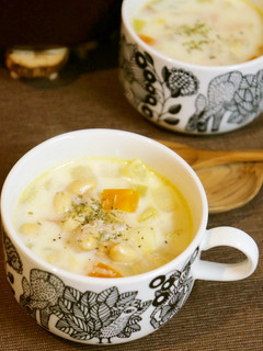 ツナと大豆のミルクスープ-レシピのメイン写真