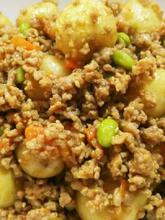 新じゃがとひき肉のカレー炒め-レシピのメイン写真