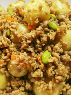 新じゃがとひき肉のカレー炒め-レシピのメイン写真