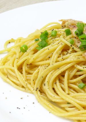 きのこ＆ベーコンのバター醤油パスタ。-レシピのメイン写真