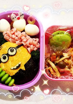 ミニオンキャラ弁-レシピのメイン写真