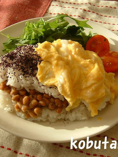 簡単朝ご飯!納豆サンドごはん-レシピのメイン写真