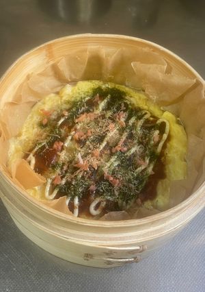 【減塩】油なし！ふんわり蒸しお好み焼き-レシピのメイン写真