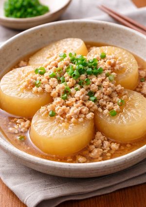 胃に優しい「とろとろ大根と鶏そぼろ煮」-レシピのメイン写真