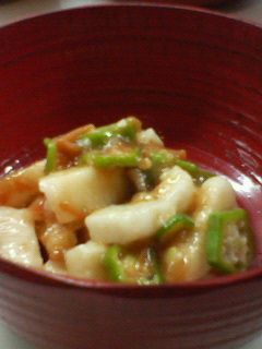 ねばねば山芋の梅和え♪-レシピのメイン写真