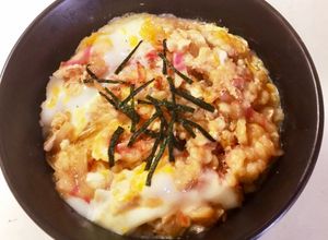ズボラに桜エビと天かすでエビ天卵とじ丼風-レシピのメイン写真