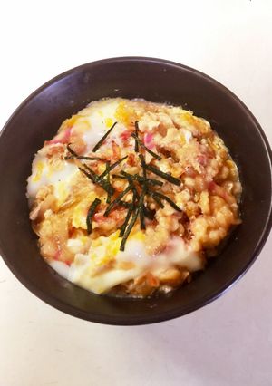 ズボラに桜エビと天かすでエビ天卵とじ丼風-レシピのメイン写真