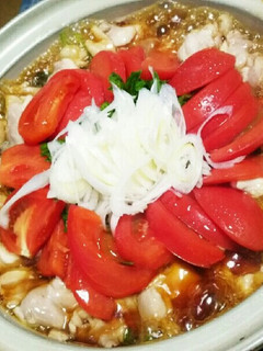 鶏肉でトマトすき焼き-レシピのメイン写真
