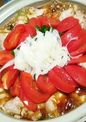 鶏肉でトマトすき焼き-レシピのメイン写真